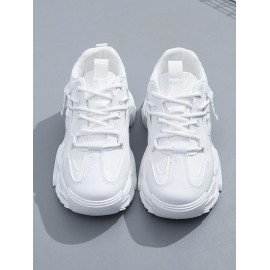 Letter Lace Up Sports Chunky Sneakers