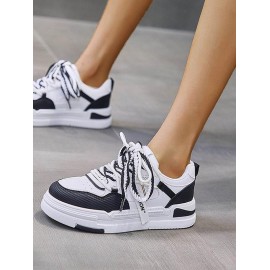 Double Lace Up Front Chunky Style Skate Shoes