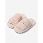 Women's Winter Solid Color Fuzzy Faux Fur Indoor House Slippers