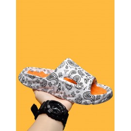 Couple Paisley Pattern Clouds Slides Slippers