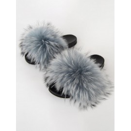 Fluffy Decor Slide Sandals