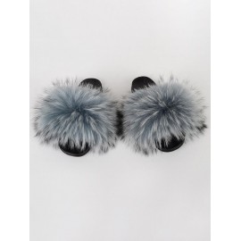 Fluffy Decor Slide Sandals