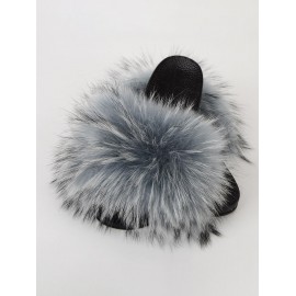Fluffy Decor Slide Sandals