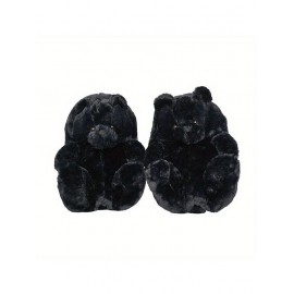 Cute Bear Shape Warmth Comfortable Fuzzy Fleece House Slippers